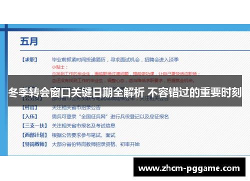 冬季转会窗口关键日期全解析 不容错过的重要时刻